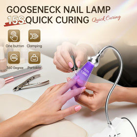 AORAEM gooseneck close-up highlighting flexible arm for precise light positioning and comfort