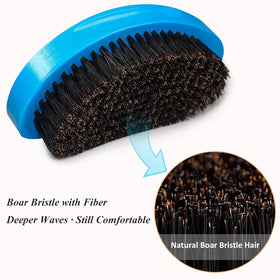 Aosina detailed shot of medium-hard boar bristles for effective wave training
