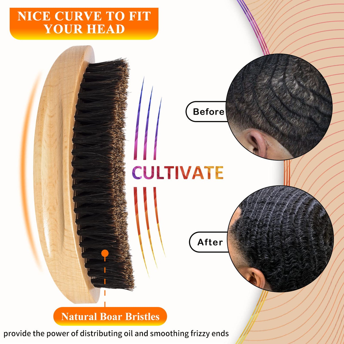 Aosina brush grooming a beard to shape and smooth facial hair quickly