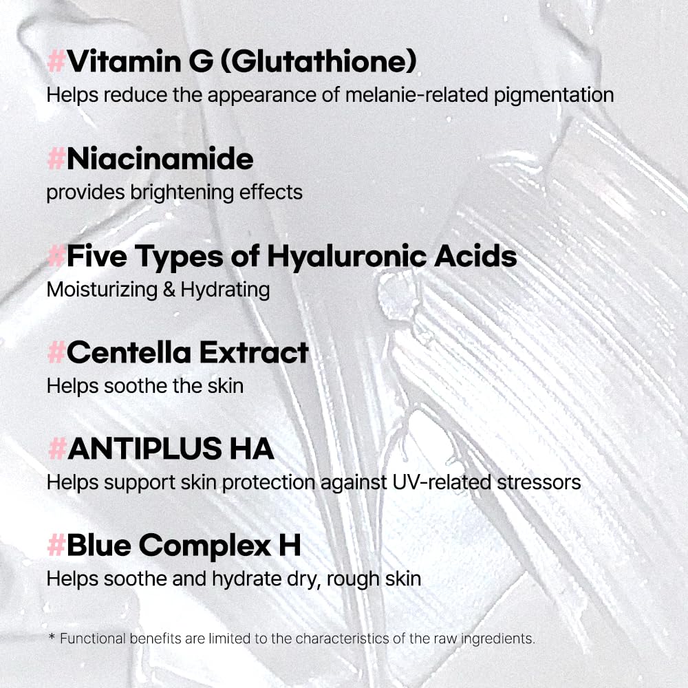 AOU tube label detail highlighting ingredients including niacinamide for brighter skin