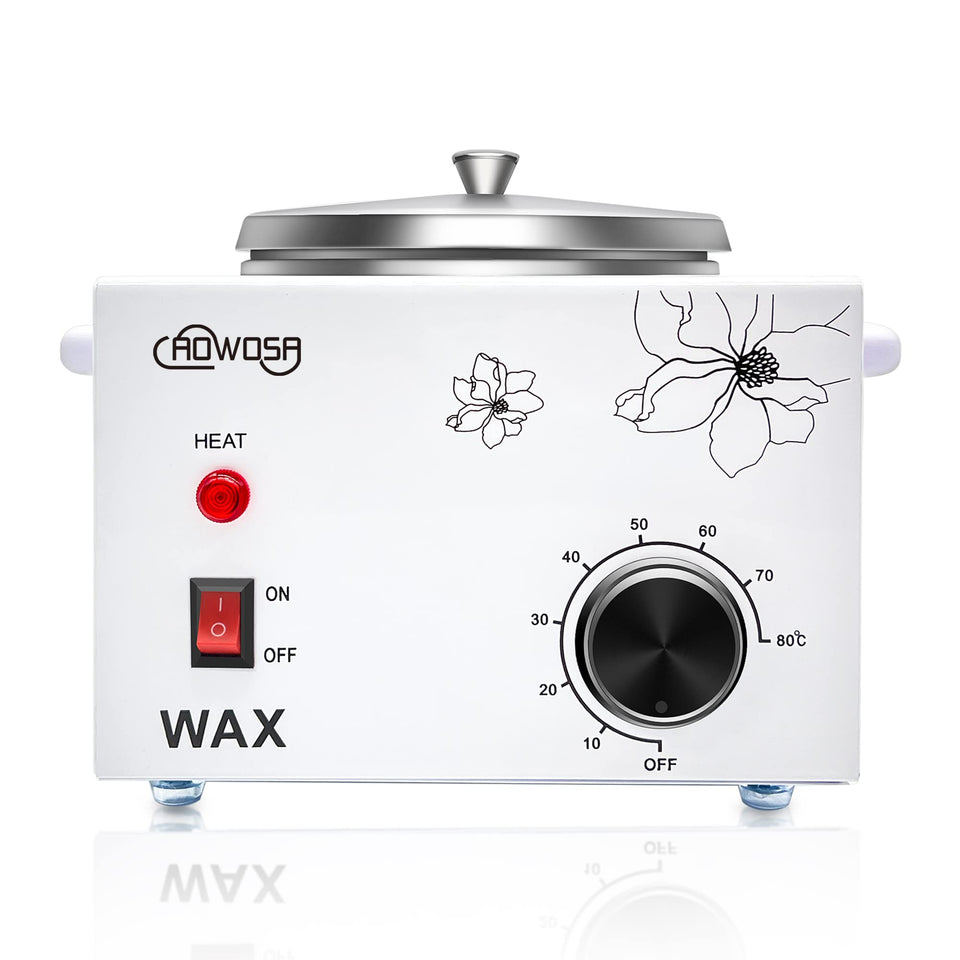 AOWOSA front view of wax warmer showing compact professional design and quick heating benefit