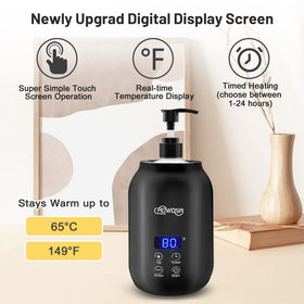 AOWOSA touch control panel detail showing temperature and timer settings for precise control benefit