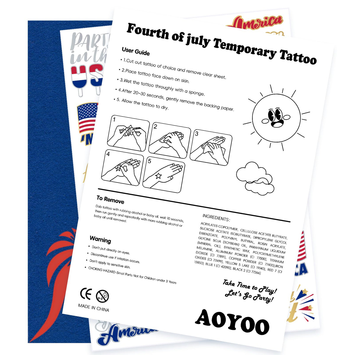 AOYOO party lifestyle group wearing tattoos to boost festive atmosphere and coordinated style