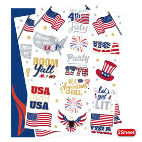 AOYOO full sheet layout displaying 30 unique patriotic designs