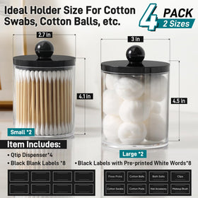AOZITA jar filled with cotton swabs for quick-access grooming benefit