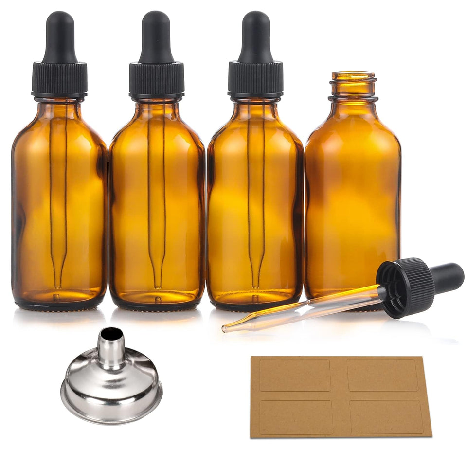 AOZITA front view four amber bottles showing kit and organization benefit