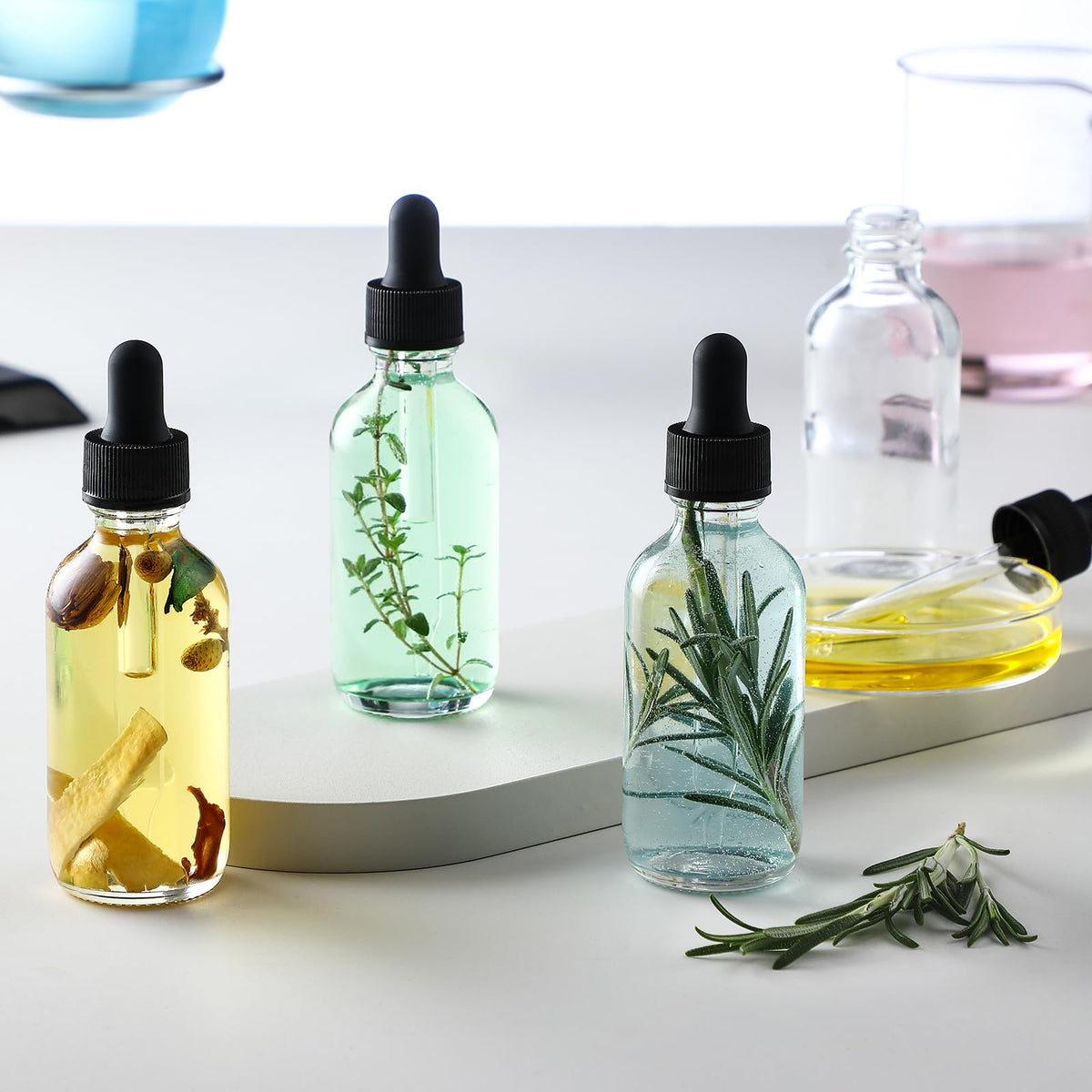 AOZITA bottle next to coin showing compact 60ml travel-friendly size