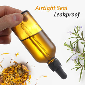 AOZITA thick amber glass close-up highlighting durability and light protection