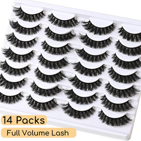 APCYUST lashes applied while wearing glasses showing comfortable fit