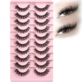 APCYUST front packaging shows ten pairs and benefits of reusable faux mink