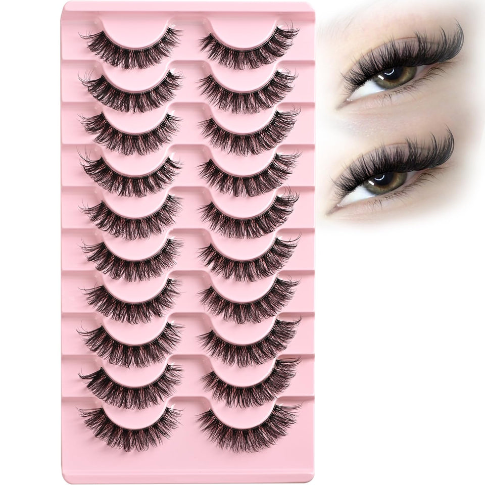 APCYUST front packaging shows ten pairs and benefits of reusable faux mink
