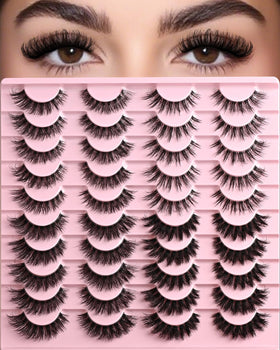 APCYUST front packaging showing 20-pair set and four cat-eye styles, great value