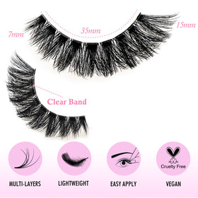 APCYUST detailed lash texture showing fluffy faux mink volume