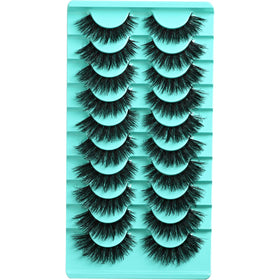 APCYUST lashes worn on model showing subtle cat-eye lift benefit