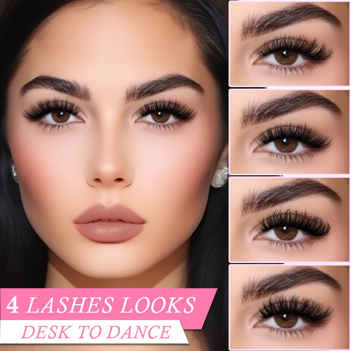APCYUST faux mink fiber texture close-up, soft fluffy lashes for comfortable wear
