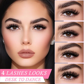 APCYUST faux mink fiber texture close-up, soft fluffy lashes for comfortable wear
