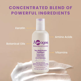 Aphogee application on wet hair demonstrating targeted use