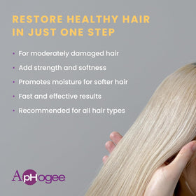 Aphogee jar open to reveal creamy texture that smooths and conditions