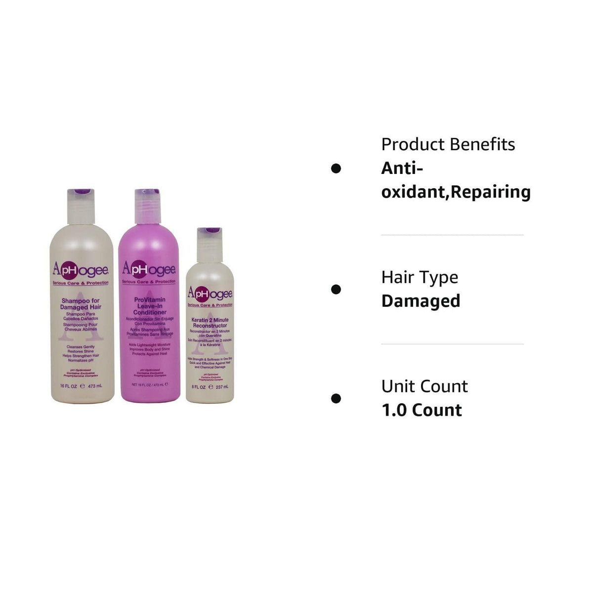 Aphogee Keratin 2 Minute Reconstructor close-up being applied for stronger hair