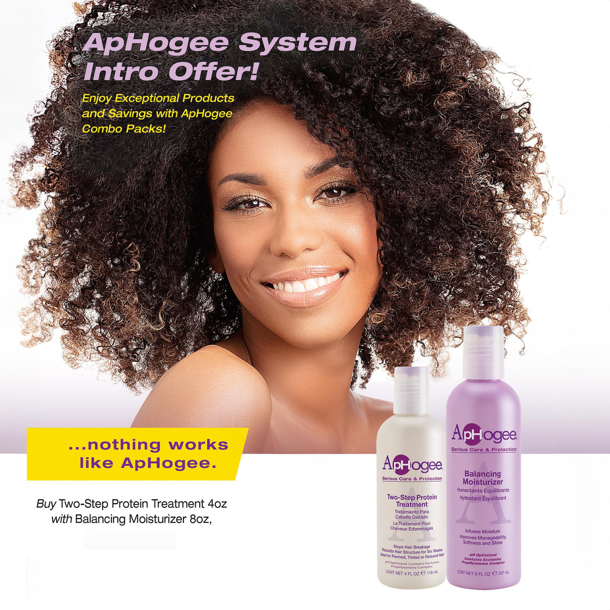 Aphogee protein treatment bottle close-up highlighting concentrated formula