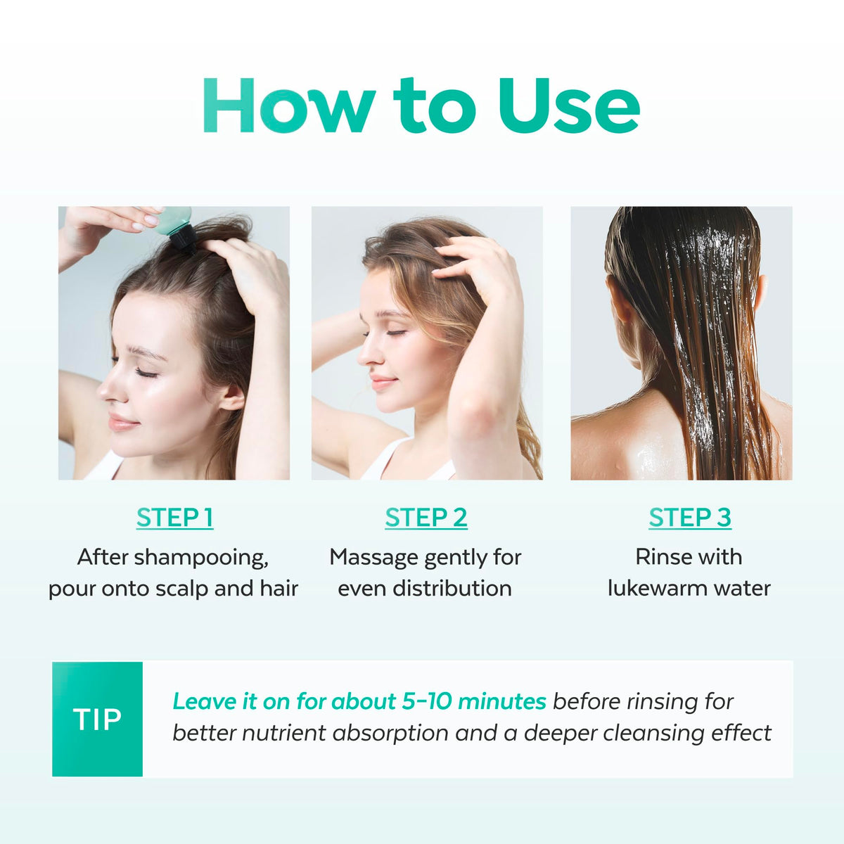 A'PIEU styled hair result showing added shine and smoother texture benefit