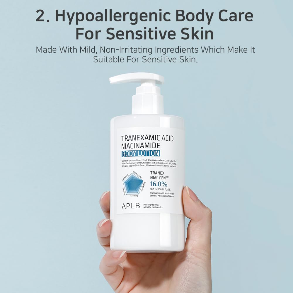 APLB lifestyle scene applying lotion in bathroom for daily routine