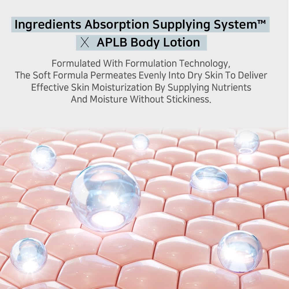 APLB lotion spread on forearm showing lightweight, non-greasy finish