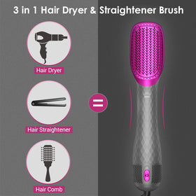 APOKE in-hand styling demo on wavy hair showing one-step dry-and-smooth convenience