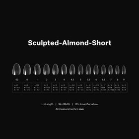 APRÉS Almond Short tip applied on a natural nail demonstrating natural-looking extension benefit