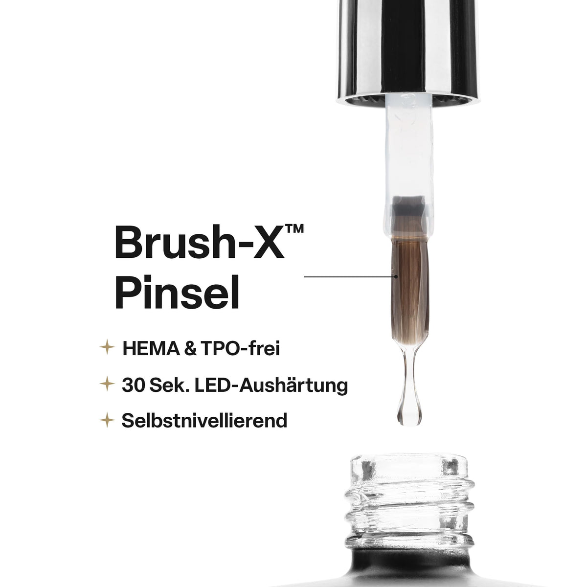 APRÉS brush applying base coat for precise, fast salon results