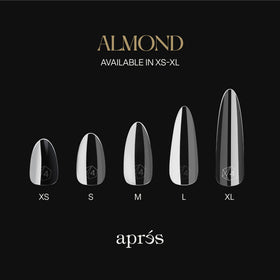 APRÉS organized tray displaying 14 sizes including half sizes for fast selection benefit