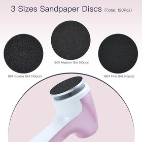APRELM close-up sanding head revealing replaceable disc mechanism for easy cleaning