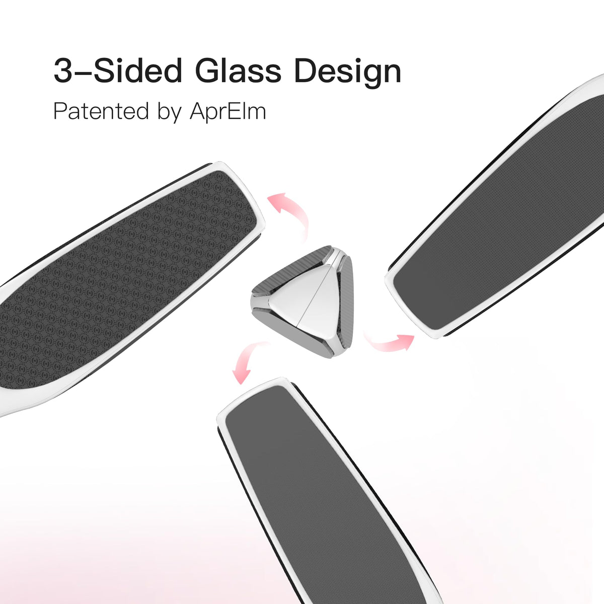 APRELM close-up of three-sided nano glass grits showing durable textured surfaces