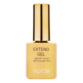 APRÉS gold bottle front view showing product and brand for easy identification