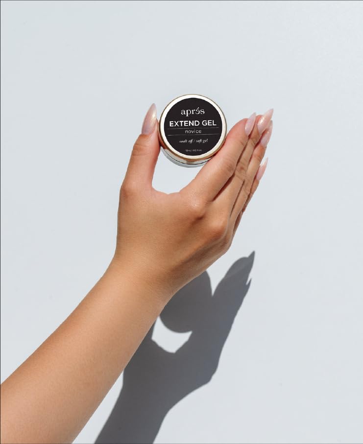APRÉS product on salon table with tools, suggests professional results at home or salon