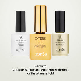 APRÉS soak‑off removal demo showing gentle acetone soak benefit for easy removal