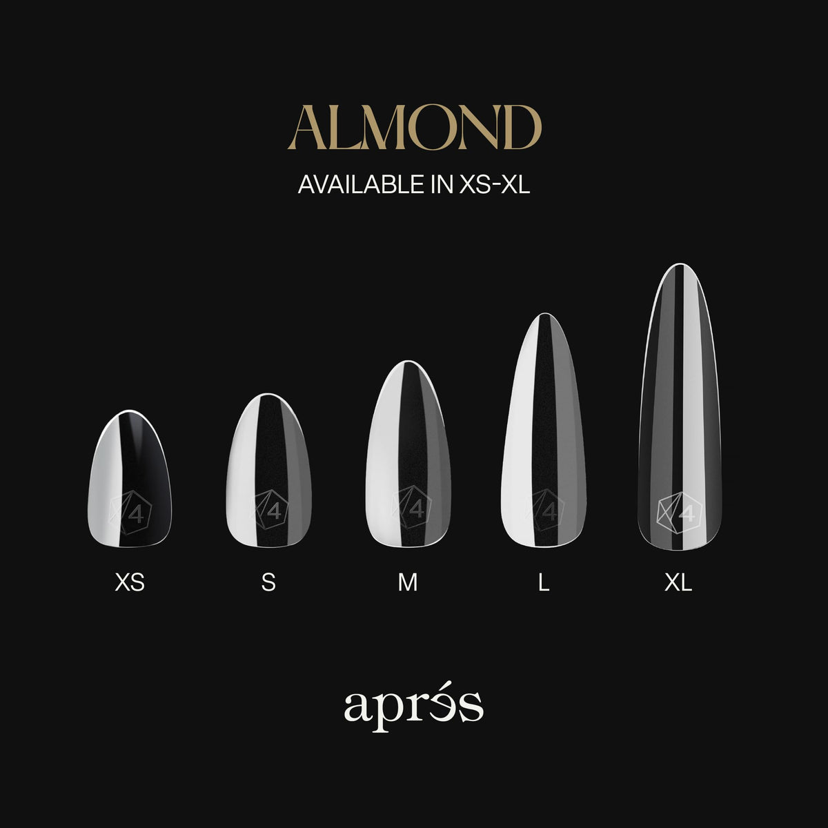 APRÉS close view of thicker free edge for added strength and chip resistance