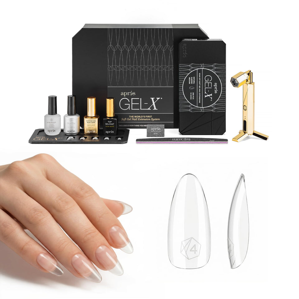 APRÉS kit front view showing packaging and included components, highlights convenience