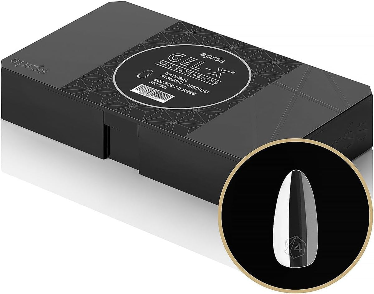 APRÉS front box showing 500 Gel-X tips and clear branding for easy identification