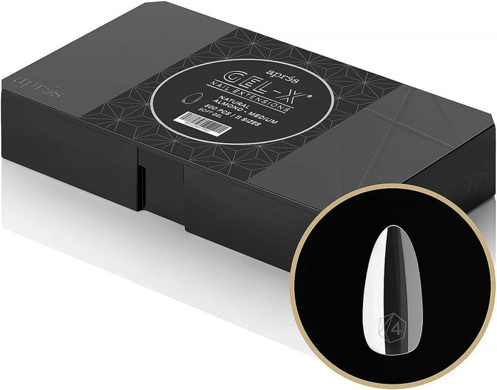 APRÉS front box showing 500 Gel-X tips and clear branding for easy identification