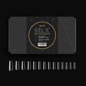 APRÉS side profile showing long square tip shape and easy customization