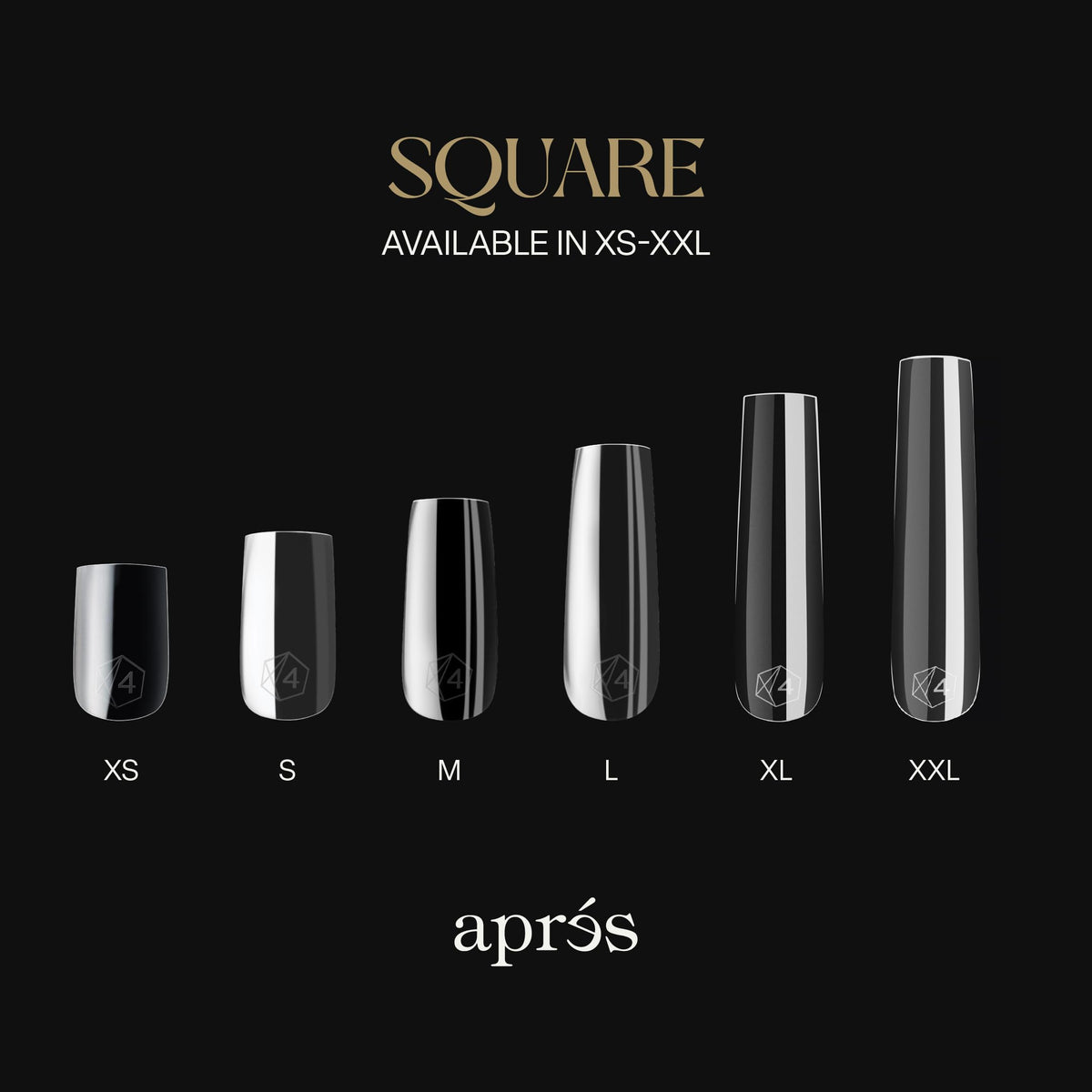 APRÉS layout of 14 sizes and half sizes demonstrating faster sizing efficiency