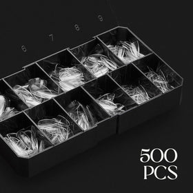 APRÉS size display of 11 Gel-X sizes 00–9 highlighting variety for precise fit