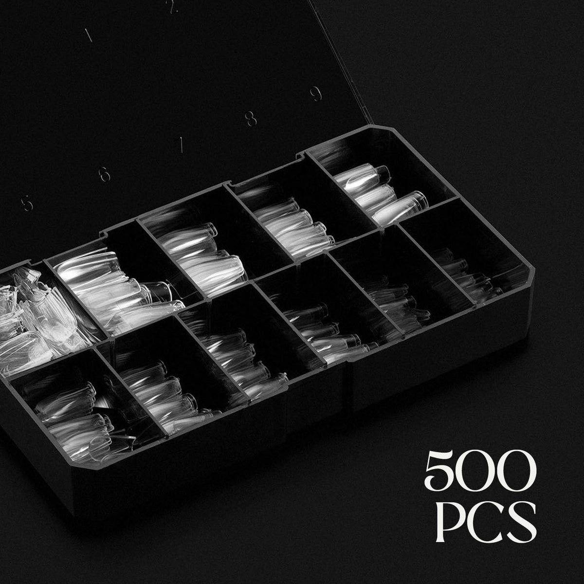 APRÉS array of sizes 00–9 laid out for quick size selection benefit