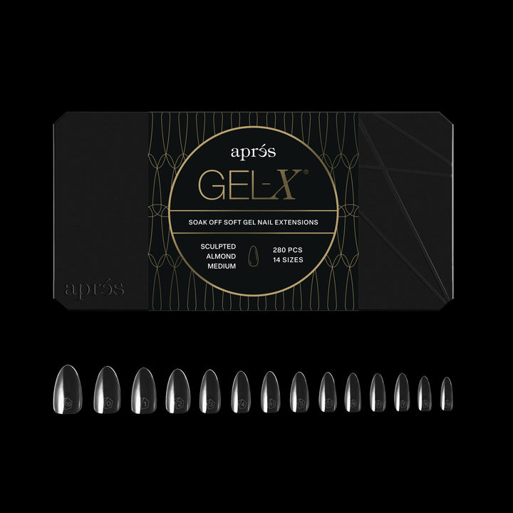 APRÉS front packaging showing 280 Gel-X tips, professional quantity benefit