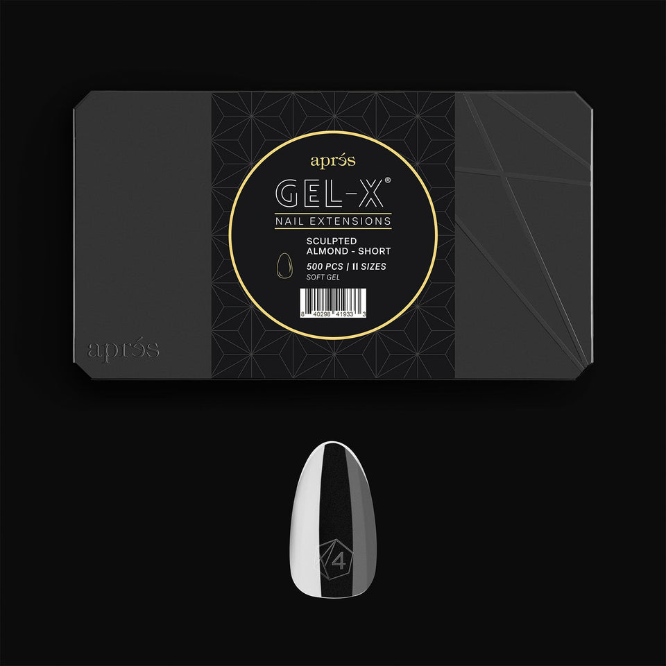 APRÉS front box of 500 Gel-X tips showing packaging and quantity benefit