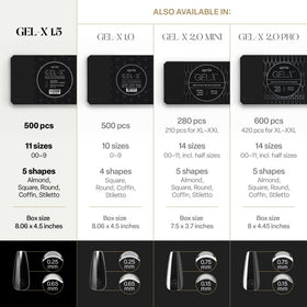 APRÉS Gel-X tips on salon station with tools showing professional workflow