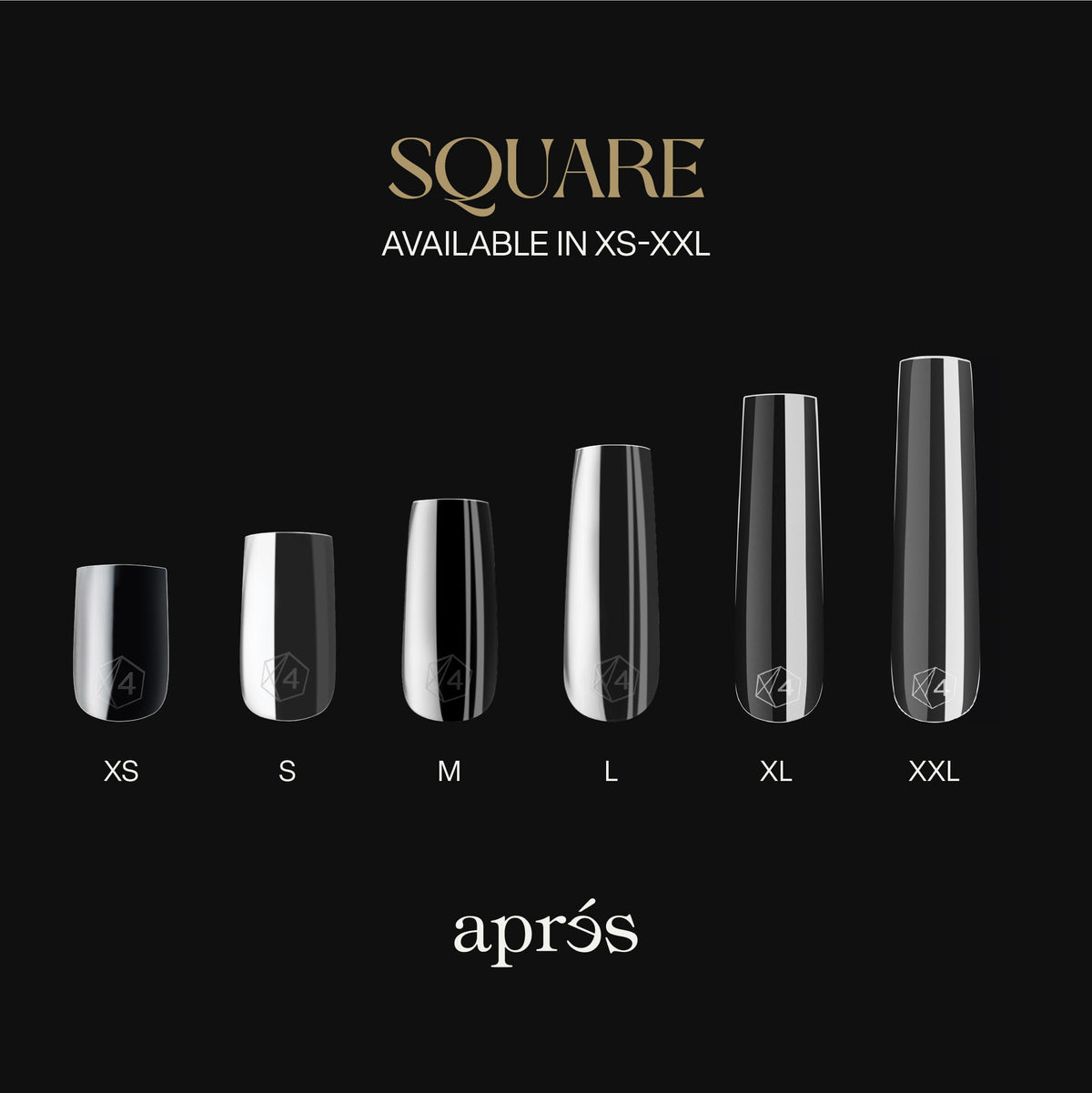 APRÉS side-by-side Sculpted and Natural tips highlighting profile choice benefit