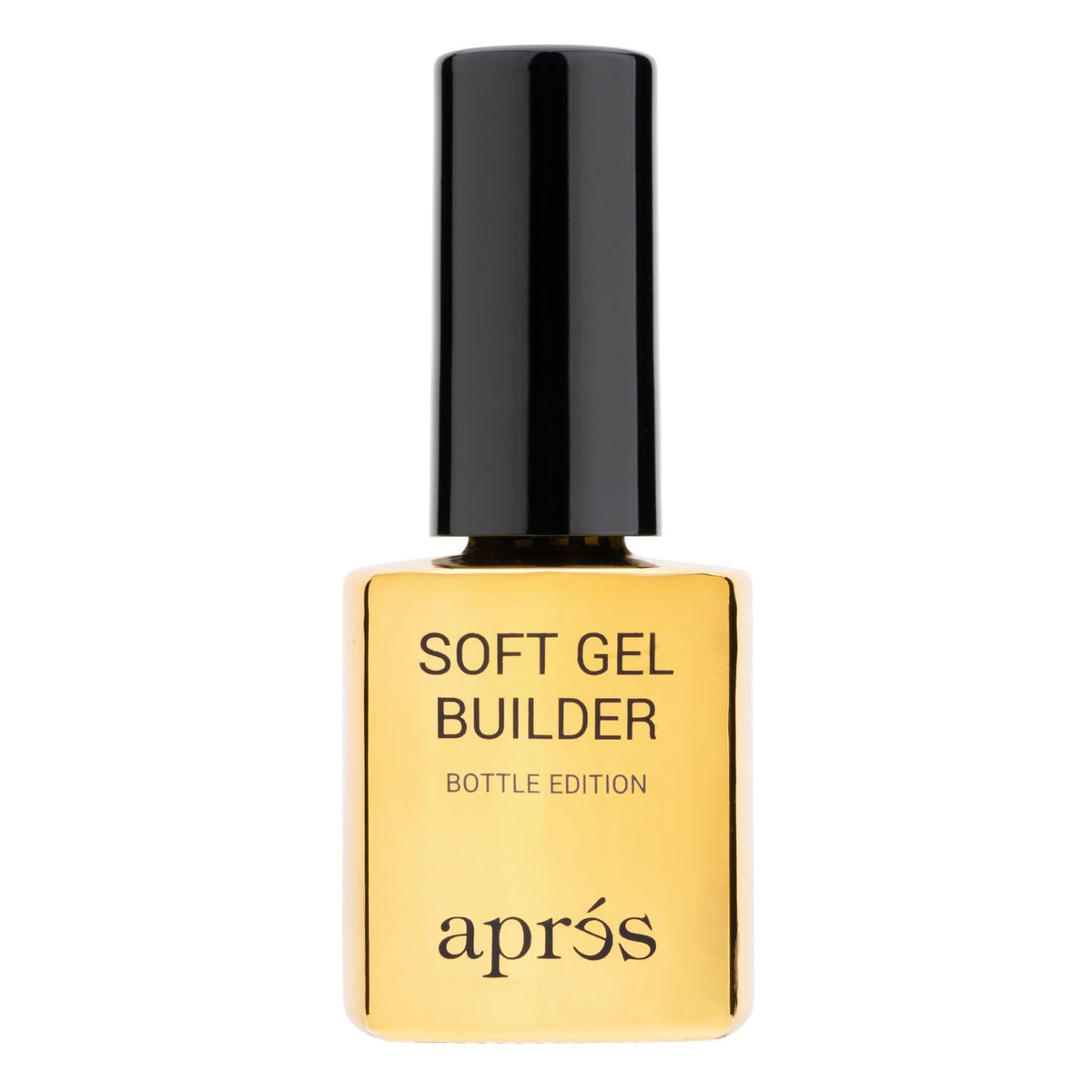 APRÉS bottle front view showing label and benefit of salon-grade builder