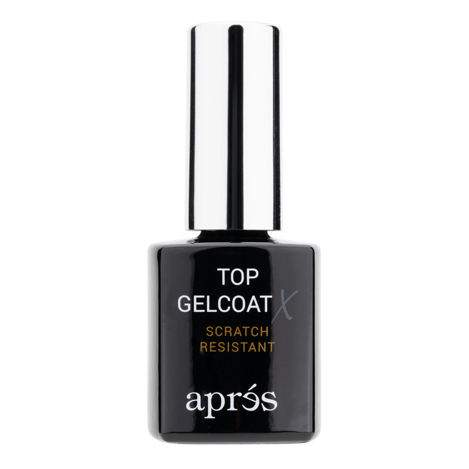 APRÉS front packaging of Top Gelcoat X showing product and glossy benefit
